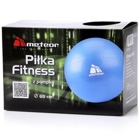 Piłka fitness Meteor z pompką 65 cm niebieski Piłka fitness Meteor z pompką 65 cm niebieski
