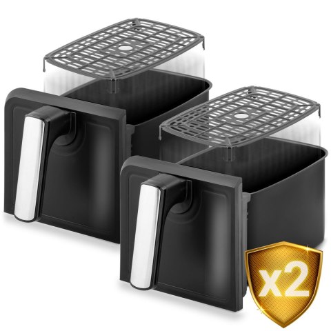 Frytkownica beztłuszczowa Air fryer BD-653 czarno-srebrna Berdsen