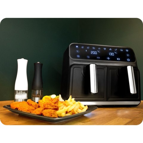 Frytkownica beztłuszczowa Air fryer BD-653 czarno-srebrna Berdsen