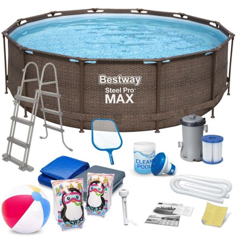 Basen ogrodowy stelażowy 366 x 100 cm 18w1 Bestway 56709 Bestway