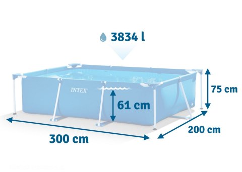 Basen ogrodowy stelażowy 300 x 200 x 75 cm 2w1 INTEX 28272 Intex Basen ogrodowy stelażowy 300 x 200 x 75 cm 2w1 INTEX 28272 Intex