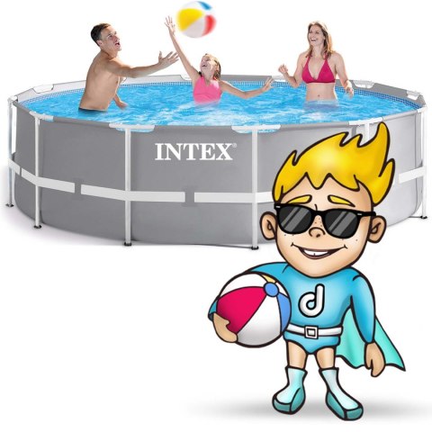 Basen ogrodowy stelażowy 366 x 99 cm 17w1 INTEX 26716 + maszynka do baniek GRATIS Intex