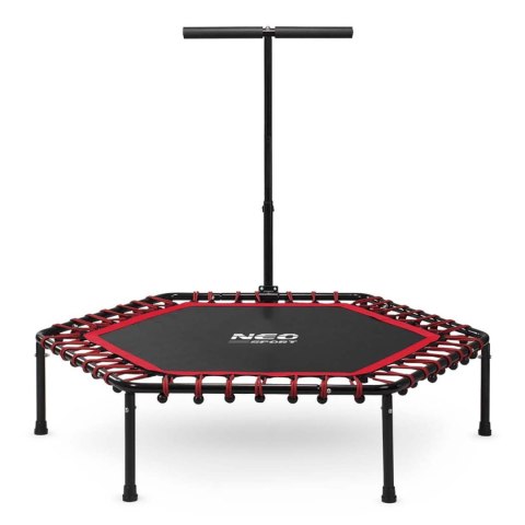 Trampolina fitness z uchwytem 127 cm Neo-Sport - sześciokątna czerwona Neo-Sport