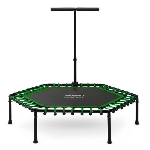 Trampolina fitness z uchwytem 127 cm Neo-Sport - sześciokątna zielona Neo-Sport