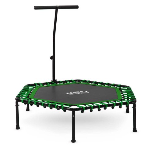 Trampolina fitness z uchwytem 127 cm Neo-Sport - sześciokątna zielona Neo-Sport