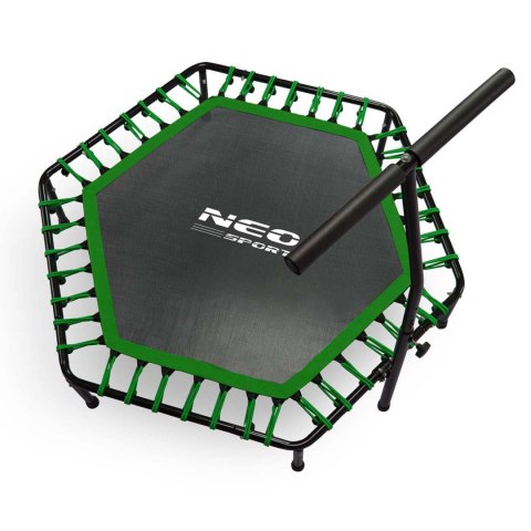 Trampolina fitness z uchwytem 127 cm Neo-Sport - sześciokątna zielona Neo-Sport