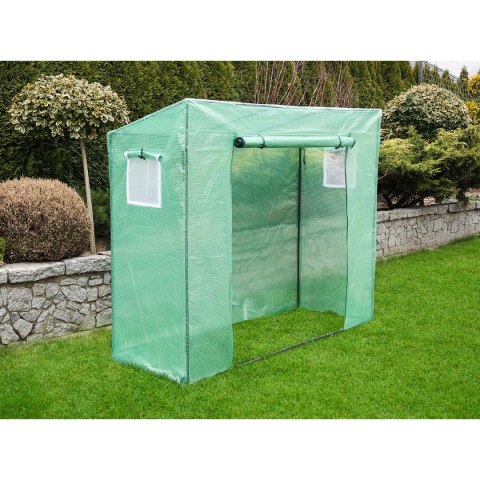 SZKLARNIA DO POMIDORÓW OGÓRKÓW 200x77x168-150CM PE ZIELONA Saska Garden