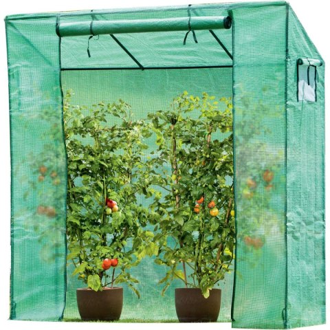 SZKLARNIA DO POMIDORÓW OGÓRKÓW 200x77x168-150CM PE ZIELONA Saska Garden
