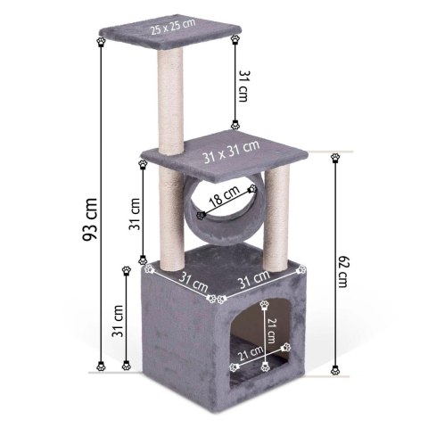 Drapak dla kota 93 cm DR-265 Pethaus j. szary Pethaus Drapak dla kota 93 cm DR-265 Pethaus j. szary Pethaus