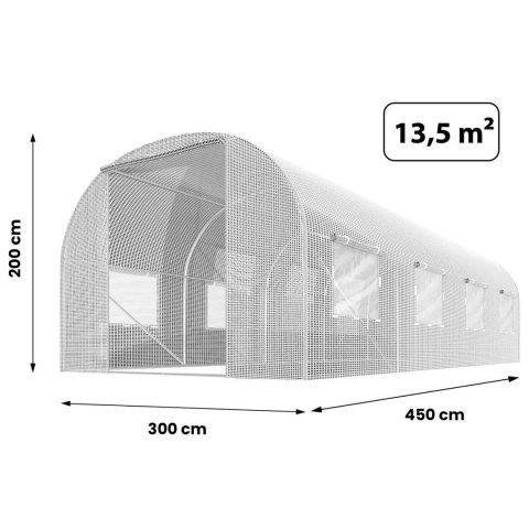 Folia na tunel ogrodowy 3x4,5m (13,5m2) biała Plonos Plonos Folia na tunel ogrodowy 3x4,5m (13,5m2) biała Plonos Plonos