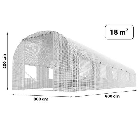 Folia na tunel ogrodowy 3x6m (18m2) biała Plonos Plonos Folia na tunel ogrodowy 3x6m (18m2) biała Plonos Plonos