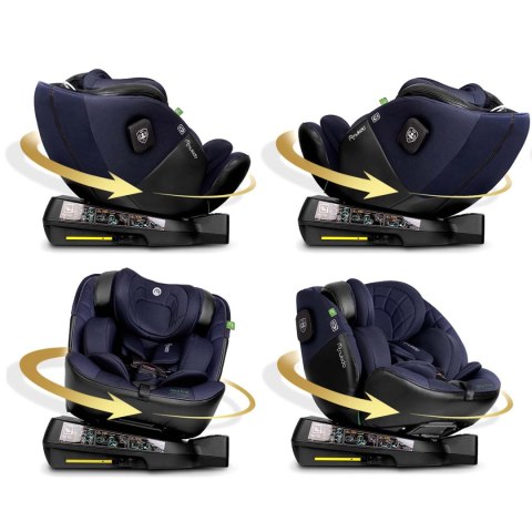 Fotelik samochodowy Nukido Aero Line czarno-granatowy 0-36 kg ISOFIX Nukido