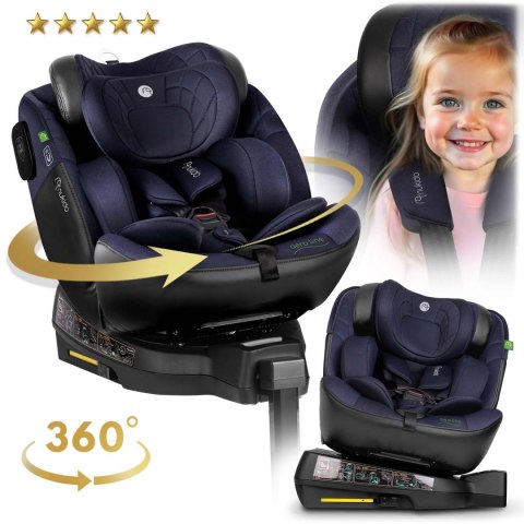 Fotelik samochodowy Nukido Aero Line czarno-granatowy 0-36 kg ISOFIX Nukido