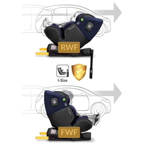 Fotelik samochodowy Nukido Aero Line czarno-granatowy 0-36 kg ISOFIX Nukido
