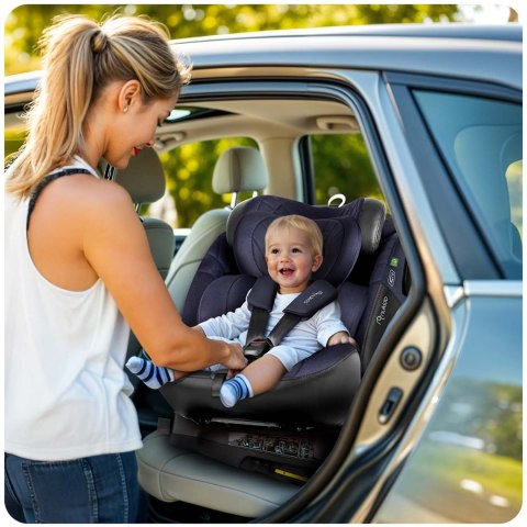 Fotelik samochodowy Nukido Aero Line czarno-granatowy 0-36 kg ISOFIX Nukido