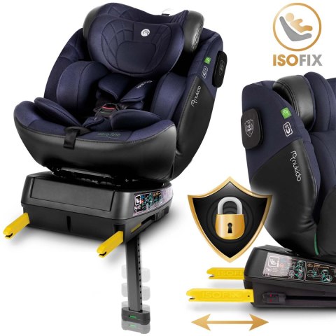 Fotelik samochodowy Nukido Aero Line czarno-granatowy 0-36 kg ISOFIX Nukido
