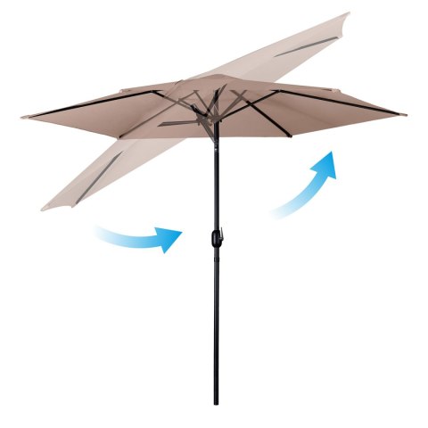 Parasol ogrodowy składany 6 segmentowy 300 cm z pokrowcem Plonos PL-884 Plonos