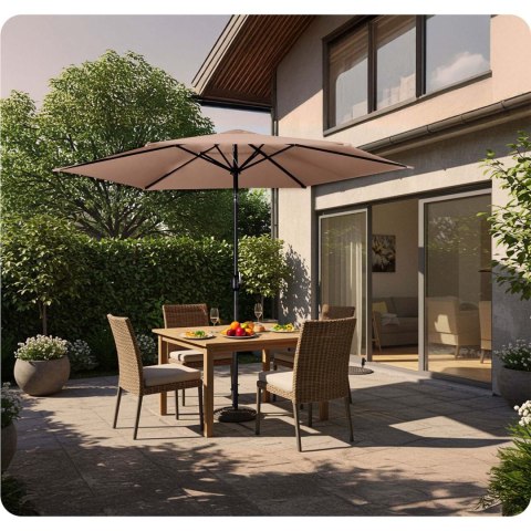 Parasol ogrodowy składany 6 segmentowy 300 cm z pokrowcem Plonos PL-884 Plonos