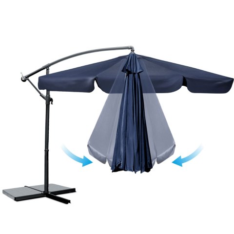 Parasol ogrodowy składany 8 segmentowy 350 cm z pokrowcem Plonos PL-881 Plonos