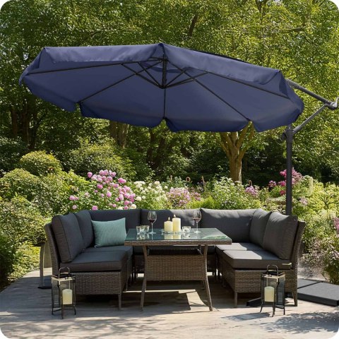 Parasol ogrodowy składany 8 segmentowy 350 cm z pokrowcem Plonos PL-881 Plonos