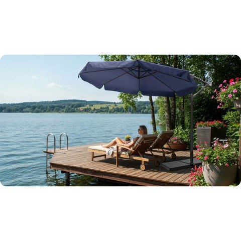 Parasol ogrodowy składany 8 segmentowy 350 cm z pokrowcem Plonos PL-881 Plonos