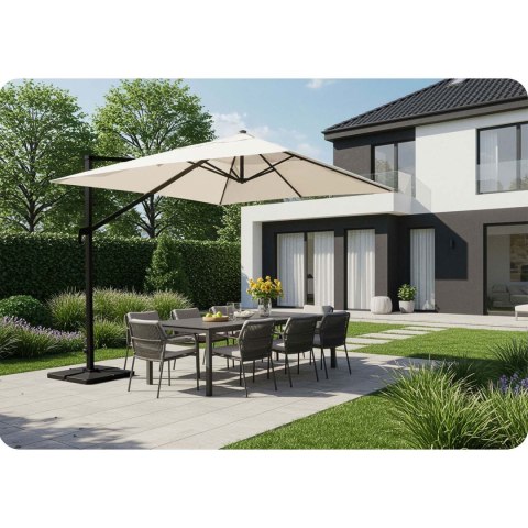 Parasol ogrodowy składany 8 segmentowy 420 cm z pokrowcem Plonos PL-883 Plonos