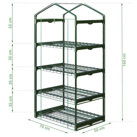 Szklarnia regał 70 x 50 x 160cm Plonos Plonos Szklarnia regał 70 x 50 x 160cm Plonos Plonos