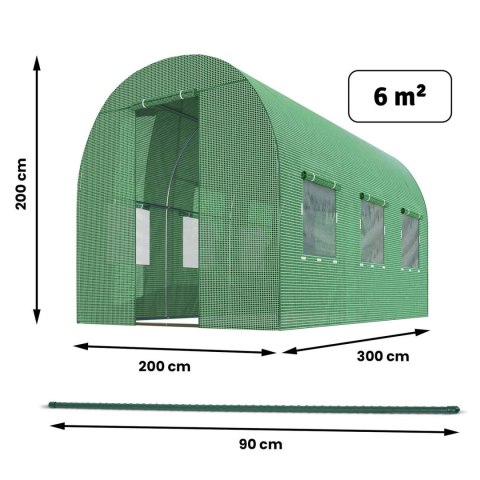 Tunel ogrodowy 2x3m 6m2 Plonos Plonos