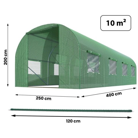 Tunel ogrodowy 2,5 x 4 m (10m2) Plonos Plonos Tunel ogrodowy 2,5 x 4 m (10m2) Plonos Plonos