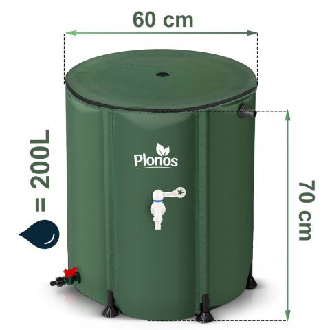 Zbiornik na deszczówkę 200 l Plonos PL-520 Plonos