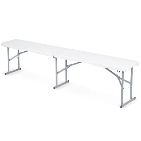 Ławka ogrodowa składana 180 cm Plonos biała Plonos