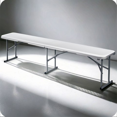 Ławka ogrodowa składana 180 cm Plonos biała Plonos