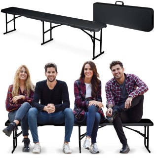 Ławka ogrodowa składana 180 cm Plonos czarna Plonos