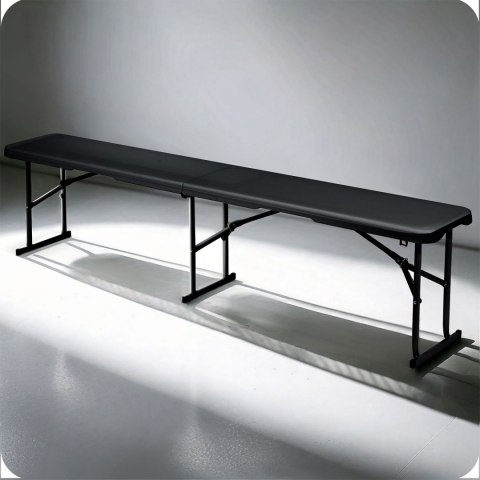Ławka ogrodowa składana 180 cm Plonos czarna Plonos