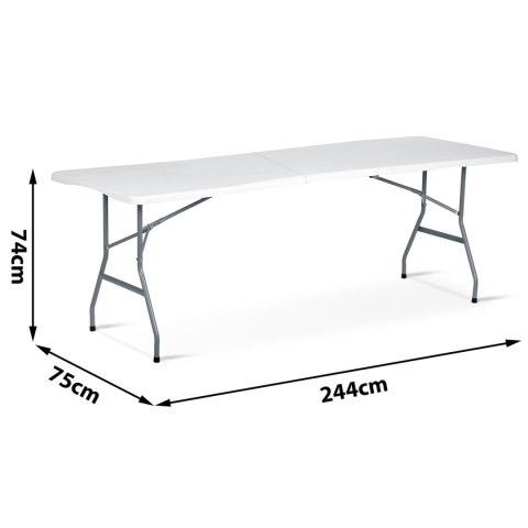 Stół ogrodowy składany 244 cm Plonos biały Plonos