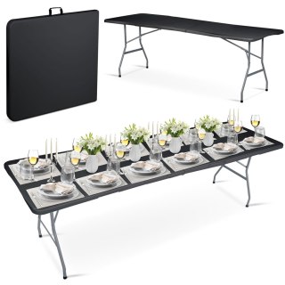 Stół ogrodowy składany 244 cm Plonos czarny Plonos