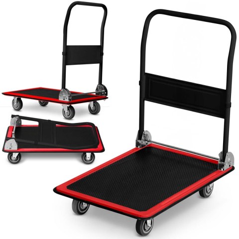 Wózek transportowy platformowy HM-506 czarno-czerwony Humberg