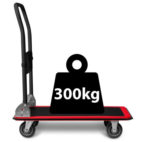 Wózek transportowy platformowy HM-506 czarno-czerwony Humberg