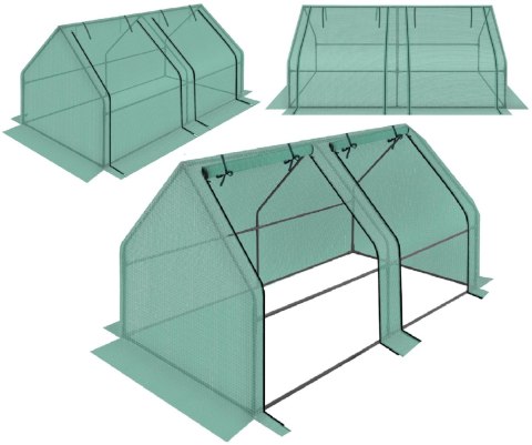 MINI SZKLARNIA INSPEKT ROZSADNIK TUNEL 180X90CM Saska Garden