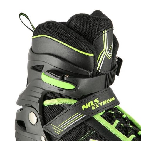 NA19088 CZARNO-ZIELONY ROZM. S (31-34) ŁYŻWOROLKI NILS EXTREME NILS EXTREME