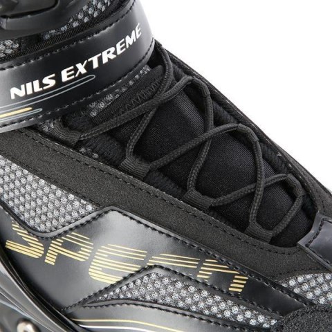 NA2150 CZARNO-ZŁOTY ROZM. 46 ŁYŻWOROLKI NILS EXTREME NILS EXTREME