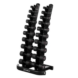 ZESTAW HANTLI POLIURETANOWYCH HPT 2 x 1 - 10 KG (110 KG) + STOJAK STR37 HMS HMS
