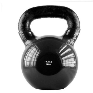 KNV24 BLACK KETTLEBELL ŻELIWNY POKRYTY WINYLEM HMS HMS