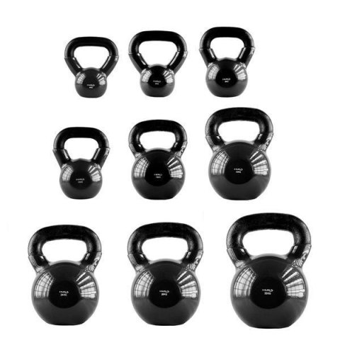 KNV24 BLACK KETTLEBELL ŻELIWNY POKRYTY WINYLEM HMS HMS KNV24 BLACK KETTLEBELL ŻELIWNY POKRYTY WINYLEM HMS HMS