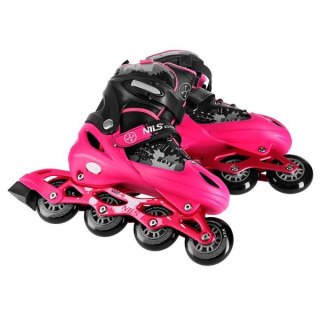 NA18137A ŁYŻWOROLKI ROXY RÓŻOWE ROZM.M (35-38) NILS EXTREME NILS EXTREME
