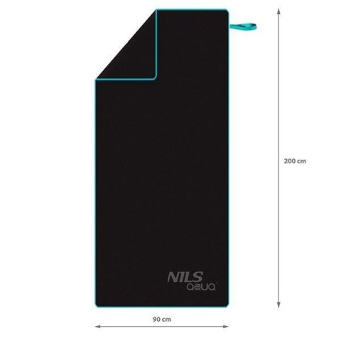 NAR13 CZARNY RĘCZNIK Z MIKROFIBRY 200x90 cm NILS AQUA NILS AQUA