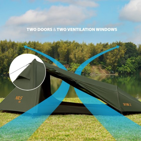 NC2502 NAMIOT ULTRA LIGHT SKYAIR 2 ZIELONY NILS CAMP NILS CAMP