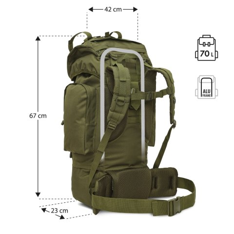 NC3901 PLECAK TAKTYCZNY EAGLE ZIELONY 70L NILS CAMP NILS CAMP