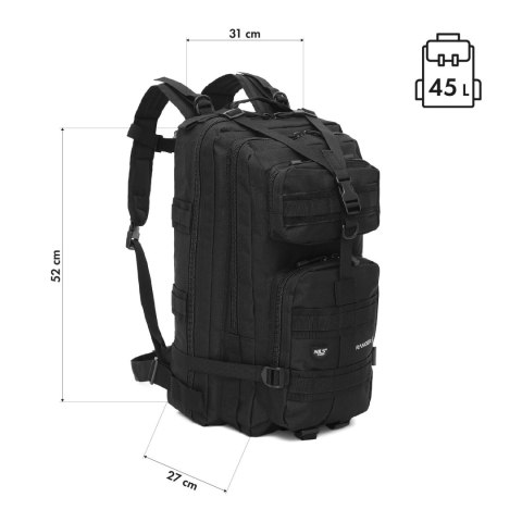 NC3902 PLECAK TAKTYCZNY RANGER CZARNY 45L NILS CAMP NILS CAMP