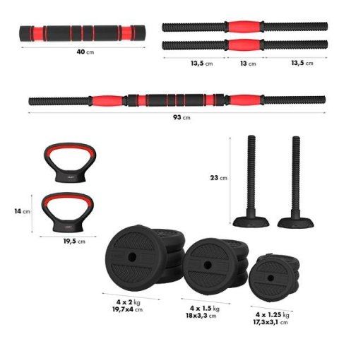 SGN120 PRO SET 6W1 ZESTAW CIĘŻARÓW 20KG HMS HMS